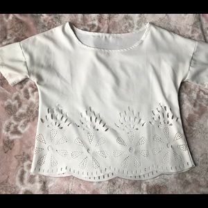 Laser cut crop top